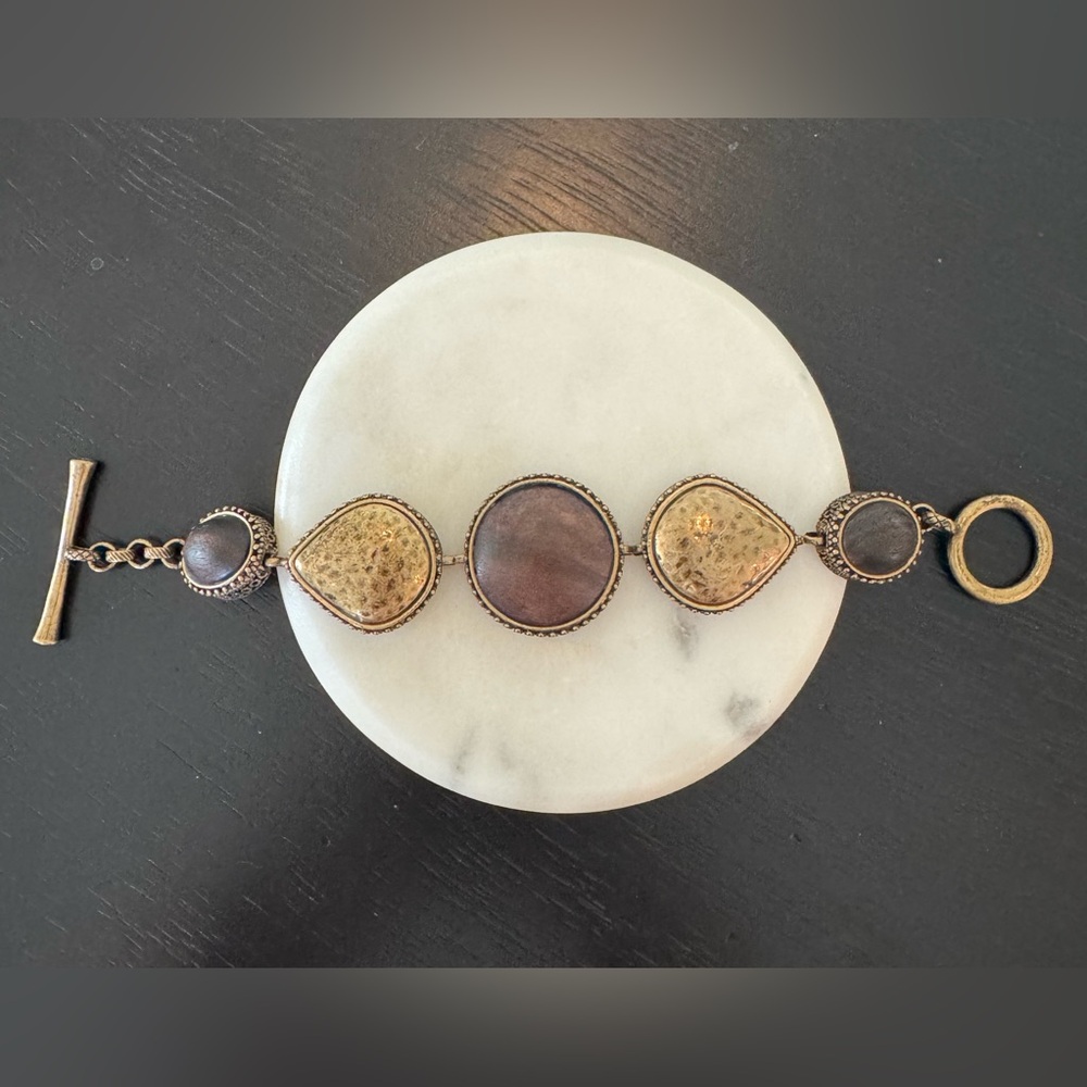 Lucky Brand Gold and Brown Bracelet